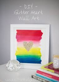 Diy Glitter Heart Wall Art Tutorial