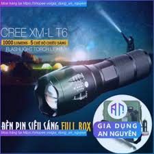 Đèn pin led siêu sáng xml t6 police bin mini cầm tay chống nước chiếu xa  sạc điện chính hãng -GDAN