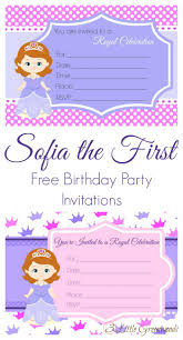 Sofia The First Birthday Invites