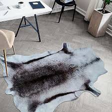 likewise rugs matting faux reindeer