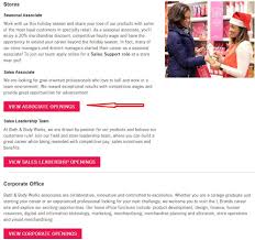 bath and body works jobs online