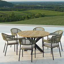 Valencia 6 Seater Rope Round Dining Set