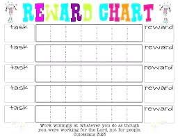 Toddler Reward Chart Template