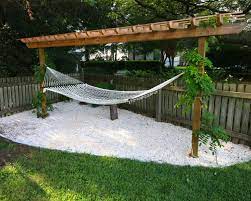 If you're a hammock pro and ready to take your lounge game to the next level, look no further than this related: Backyard Hammock Ideas Couple Of Days Ago We Presented You 24 Cozy Porch Swings And Today We G Backyard Diy Projects Diy Backyard Small Backyard Landscaping