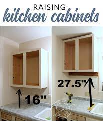 Standard or traditional overlays are the kitchen cabinet storage accessories. Genius Diy Raising Kitchen Cabinets And Adding An Open Shelf The Crazy Craft Lady