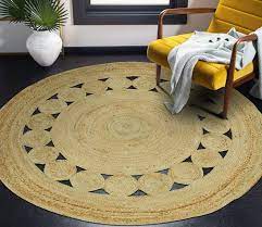 natural round braided carpet for
