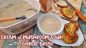 Resepi mushroom soup @ sup cendawan noxxa anda dah jemu dengan hidangan sup cendawan diluar sana yang kuat rasa. Cream Of Mushroom Soup Garlic Bread Ala Pizza Hut Youtube