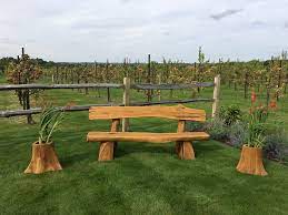 Solid Oak Garden Bench For Garden