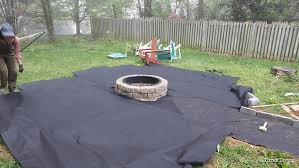 diy fire pit with a seating area
