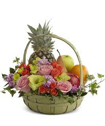 rest in peace fruit and flowers basket