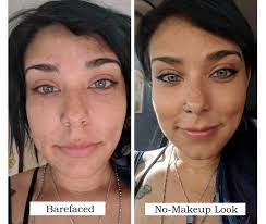 natural makeup look or barefaced