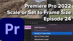 to frame size in premiere pro