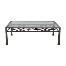 With glass top and bottom shelf. 90 Off Ethan Allen Ethan Allen Glass Top Coffee Table Tables