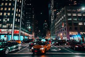 night city cars traffic hd wallpaper