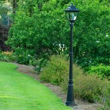 Gas Lamp With A Solar Post Light