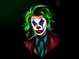 joker face art design hd wallpaper