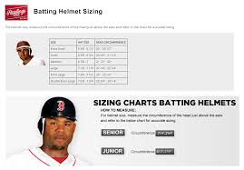 Rawlings Batting Helmet Size Chart Jpg