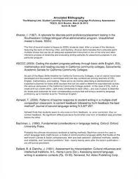 Best Resume Font And Style Best Photos Of Example Of Annotated Bibliography  Apa Style Sample