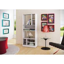 Faux Wood 8 Shelf Accent Bookcase