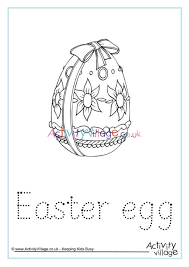 Easter Egg Word Tracing