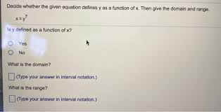 Given Equation Defines Y