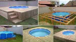 Design and build a deck. Creative Ideas Diy Above Ground Swimming Pool With Pallet Deck I Creative Ideas