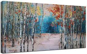 ardemy canvas wall art white birch