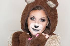 cute bear makeup tutorial for halloween