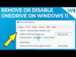disable or turn off onedrive in windows 11