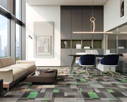 green loop modern office carpet tiles