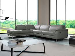 Modern Sectional Leather Sofa Grey