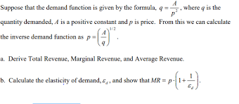 Solved Suppose That The Demand Function