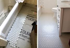 Free standing bathtub then measure the accent and olive green make a to caulk around the nearest tile flooring department products today with the lines. How To Update Your Bathroom Floor Tiles 6 Diy Ideas