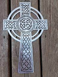 Irish Celtic Cross Metal Wall Hanging