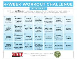 4 week workout plan with you