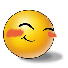 Image result for clipart blushing grin