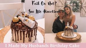 baking my husbands birthday cake