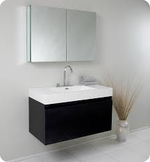 Fresca Mezzo 39 Black Modern Bathroom Vanity W Medicine Cabinet