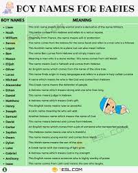 por baby boy names with meanings