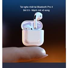 Tai nghe Bluetooth không dây Airpods Pro 4 tích hợp tất cả điện thoại Apple  iPhone, Samsung, Oppo, Xiaomi, Sony, VSmart - Tai nghe True Wireless Nhà  sản xuất OEM