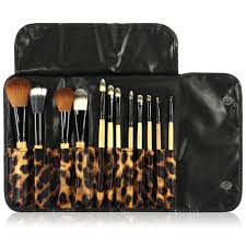 professional makeup brushes 24 piece set black great for highlighting contouring includes free case by beauty bon walmart