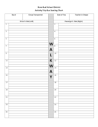 School Bus Seating Chart Template School Bus Safety