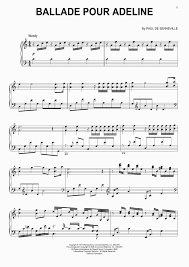 The piano richard clayderman sheet music minimum required purchase quantity for the music notes is 1. Ballade Pour Adeline Piano Sheet Music Onlinepianist