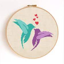 Get unlimited access to hundreds of free patterns. Abstract Love Birds Counted Cross Stitch Pattern Instant Download Bordado Ponto Cruz Ponto Cruz Moderno Animais De Ponto Cruz