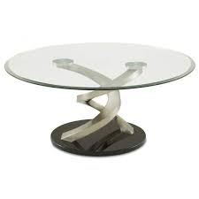 Black Round Glass Top Coffee Table