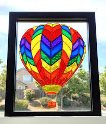 Air Balloon Art 11x9 3d Glass Painting