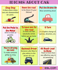 car sd and driving idioms sayings