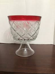 Ruby Band T Bowl By Indiana Glass