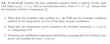 Consider The Heat Conduction Equation