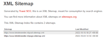 een xml sitemap is goed voor seo zo